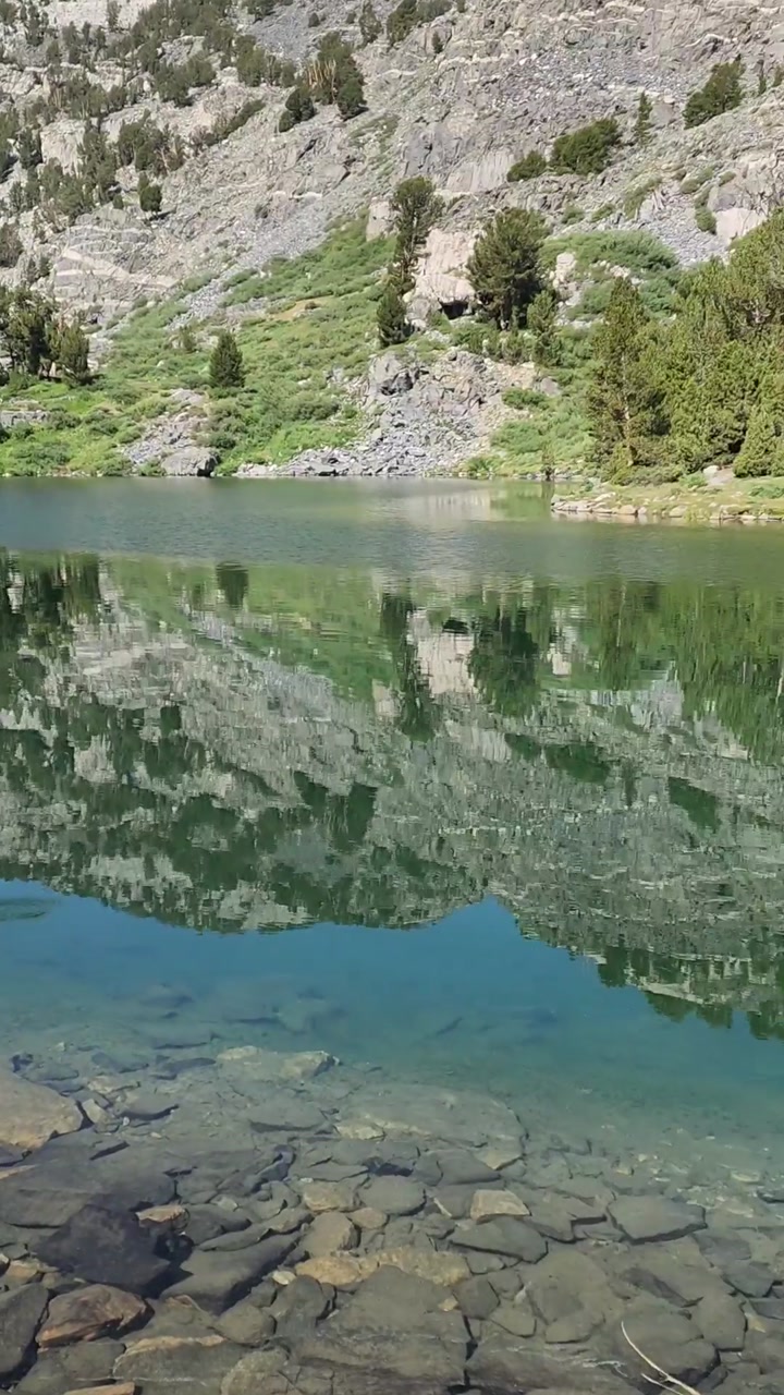 Green Eastern Sierra lake 💧⛰️